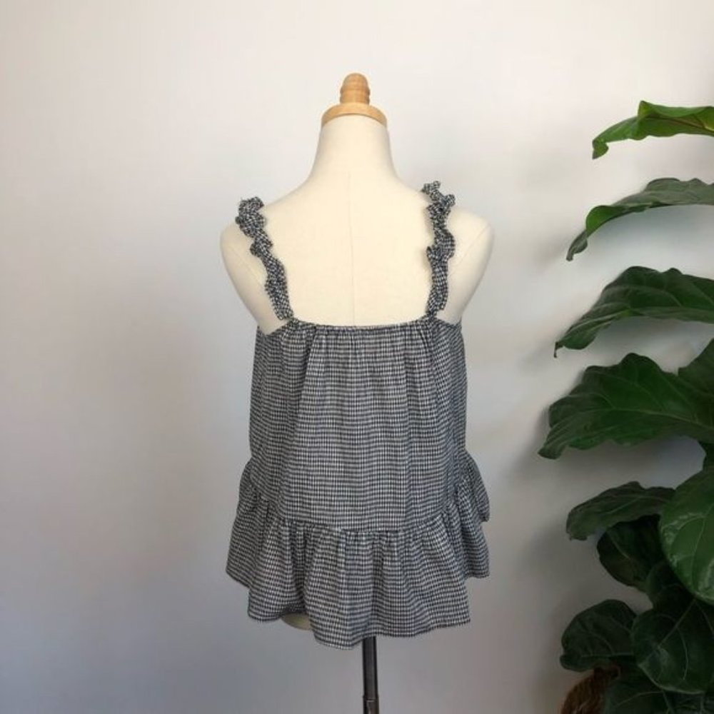 Madewell?Ruffle-Strap?Cami Top in Gingham 2 - Picture 2 of 6